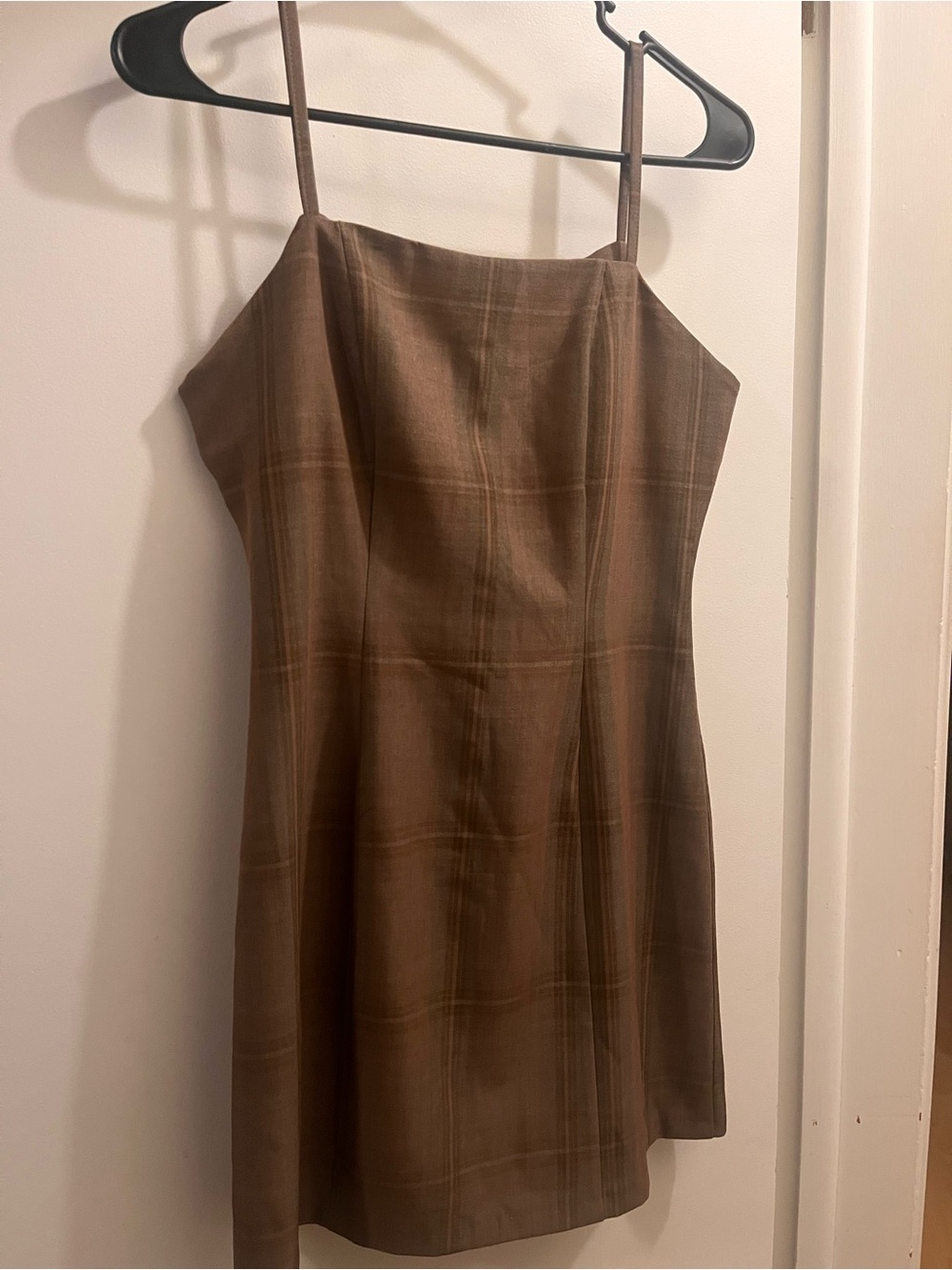 O’rora Women’s Brown Plaid Slip Dress